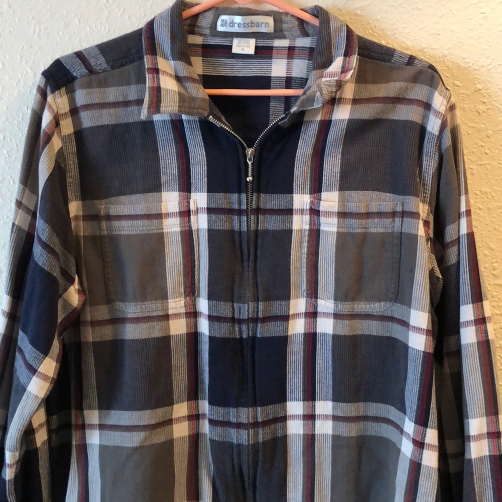 Dress Barn flannel zipped shirt